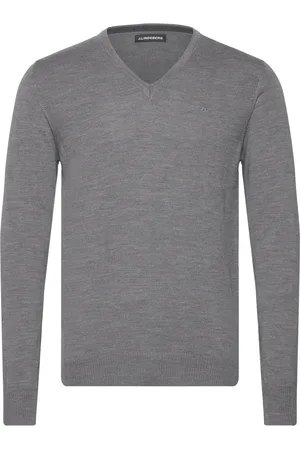 J Lindeberg Lymann Merino V-Neck Sweater Designers Knitwear V-necks Grey