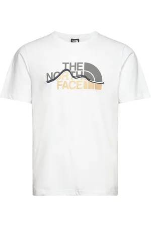 The North Face M Ss Mountain Line Tee Sport T-shirts Short-sleeved White