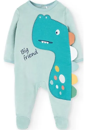 Boboli Velour Play Suit For Baby Boy -Bci Pitkähihainen Body Blue