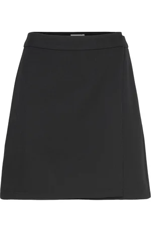 VILA Vitolga Short Hw Wrap Skirt Lyhyt Hame Black
