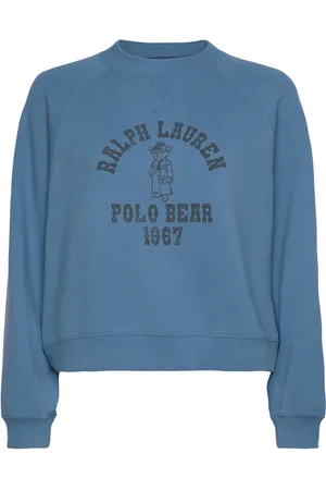 Ralph Lauren Polo Bear Over Fleece Crewneck Tops Sweat-shirts & Hoodies Sweat-shirts Blue