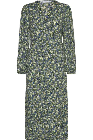 MANGO Printed Cut-Out Detail Dress Polvipituinen Mekko Multi/patterned