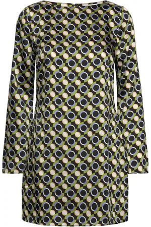 MANGO Printed Short Dress Lyhyt Mekko Black