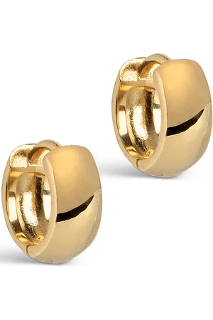 Enamel Classic Wide Hoops Accessories Jewellery Earrings Hoops Gold
