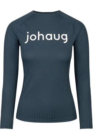 Johaug Rib Tech Long Sleeve Sport Base Layer Tops Navy