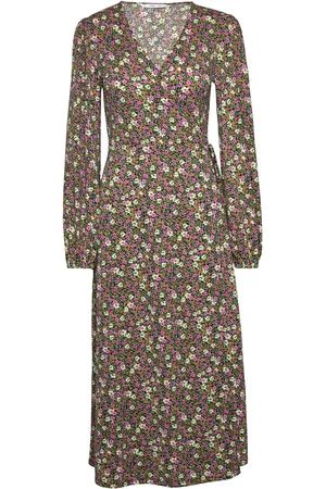 MANGO Printed Cut-Out Detail Dress Polvipituinen Mekko Multi/patterned