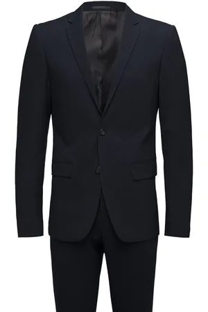 Lindbergh Plain Mens Suit - Normal Length Puku Navy