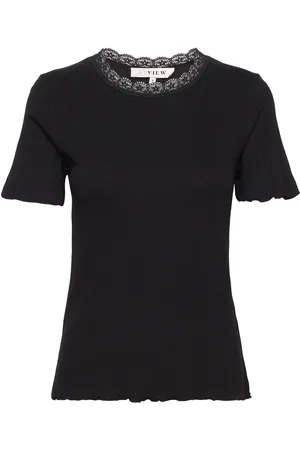 A-View Florine Ss Top Tops T-shirts & Tops Short-sleeved Black