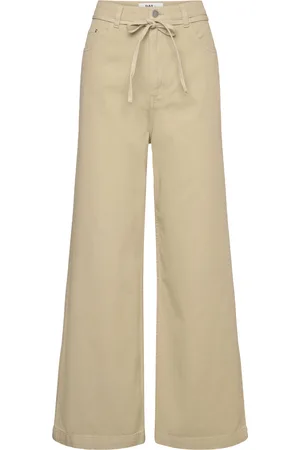 DAY Birger et Mikkelsen Elijah - Soft Canvas Twill Bottoms Trousers Wide Leg Beige