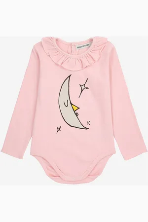 Bobo Choses Baby Beneath The Moon Ruffle Body Bodies Long-sleeved Pink