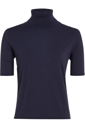 Calvin Klein Comfort Knit Mock-Neck Sweater Tops Knitwear Turtleneck Navy