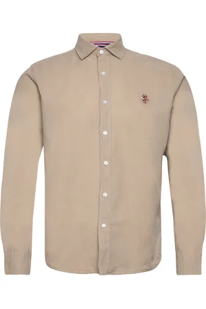 U.S. Polo Assn. Uspa Shirt Bolt Men Tops Shirts Casual Beige