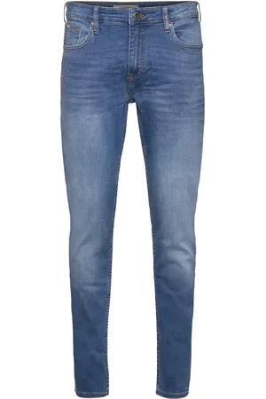 Lindbergh Superflex Tapered Fit Jeans Bottoms Jeans Tapered Blue