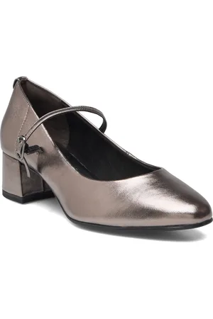 Tamaris Women Court Sho Shoes Heels Pumps Classic Silver