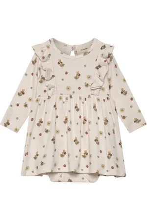 Lil Atelier Nbflavo Ena Ls Body Dress Lil Dresses & Skirts Dresses Casual Dresses Long-sleeved Casual Dresses Beige