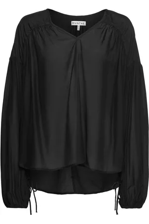 Munthe Tomally Tops Blouses Long-sleeved Black