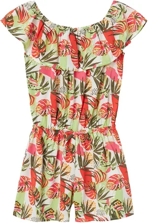 NAME IT Nkfvinaya Ss Playsuit Fffff Noos Jumpsuit Haalari Multi/patterned