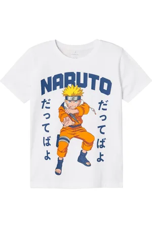 NAME IT Nkmmacar Naruto Ss Top Noos Sky Tops T-shirts Short-sleeved White
