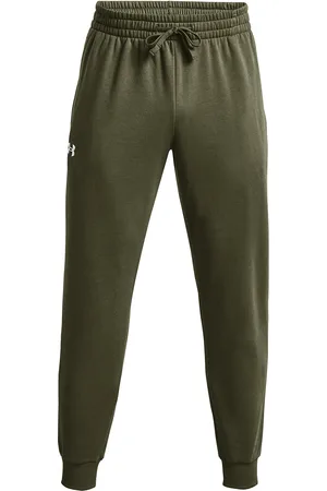 Under Armour Ua Rival Fleece Joggers Sport Sweatpants Khaki Green
