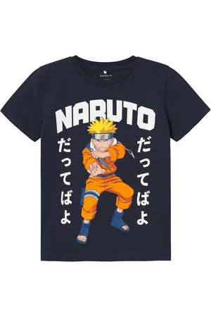 NAME IT Nkmmacar Naruto Ss Top Noos Sky Tops T-shirts Short-sleeved Navy