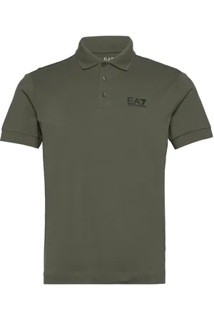 EA7 Polo Shirt Tops Polos Short-sleeved Khaki Green