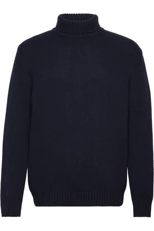 Oscar Jacobson Rafael Double Rollneck Designers Knitwear Turtlenecks Navy