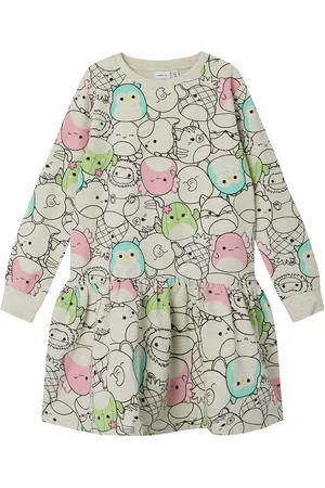 NAME IT Nmfjuba Squishmallows Swe Dress Bru Vde Dresses & Skirts Dresses Casual Dresses Long-sleeved Casual Dresses Multi/patterned