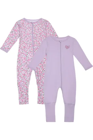NAME IT Nbfnightsuit 2P Zip Ff Petit Flower Noos Pyjama Sie Jumpsuit Haalari Purple