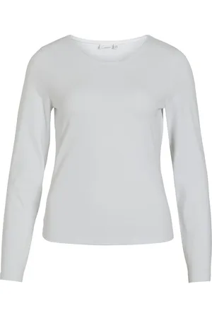 VILA Vinora L/S O-Neck Top - Noos Tops T-shirts & Tops Long-sleeved White