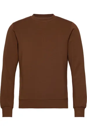 MOS MOSH Gallery Abel Crew Neck Sweat Tops Sweat-shirts & Hoodies Sweat-shirts Brown