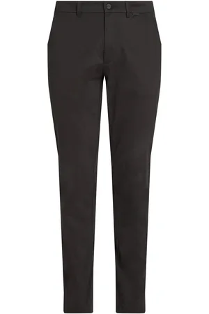 Calvin Klein Sateen Stretch Slim Chino Bottoms Trousers Chinos Black