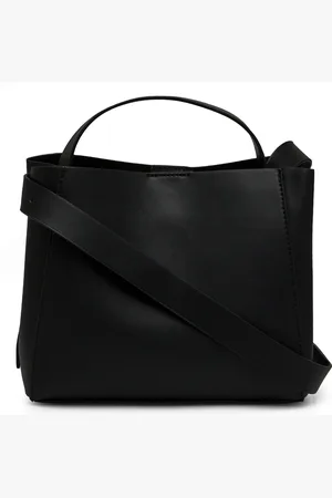 Gina Tricot Pu Midi Bag Bags Top Handle Bags Black