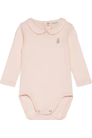 Benetton Bodysuit L/S Bodies Long-sleeved Pink