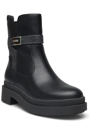 Guess Ovelle2 Shoes Boots Ankle Boots Ankle Boots Flat Heel Black