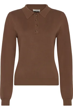 Norr Als Polo Knit Top Tops T-shirts & Tops Polos Brown