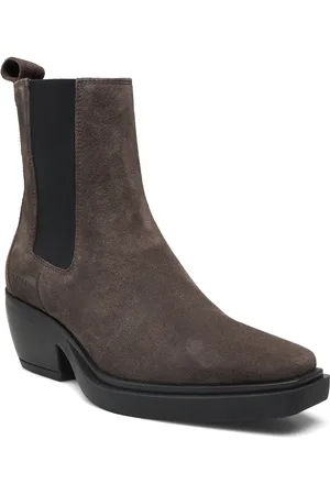 &Copenhagen Cph236 Suede Off Black Shoes Boots Ankle Boots Ankle Boots With Heel Brown