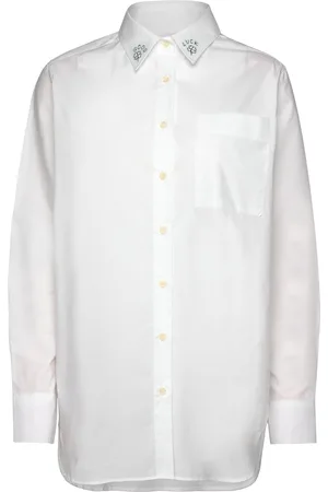 Maison Labiche Loutil Good Luck Tops Shirts Long-sleeved White