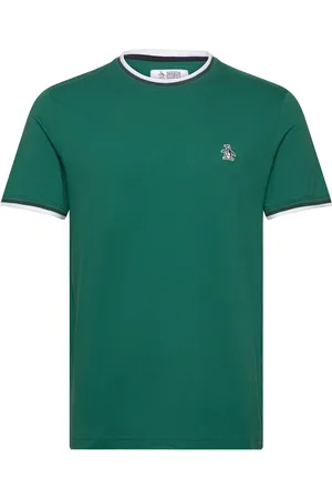 Original Penguin S/S Tipped Ringer Te Tops T-shirts Short-sleeved Green