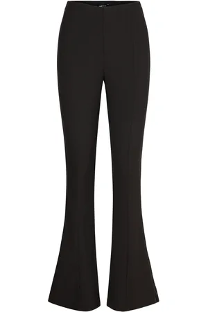 Gina Tricot Slim Bootcut Trousers Bottoms Trousers Flared Black