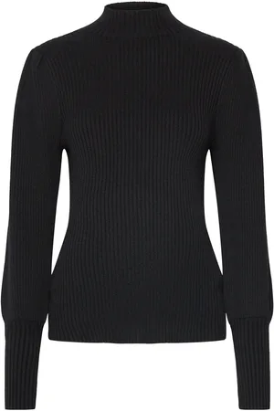ONLY Olmkatia Ls Highneck Knt Tops Knitwear Turtleneck Black