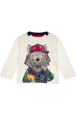 Boboli Knit T-Shirt For Baby Boy -Bci Tops T-shirts Long-sleeved T-shirts White