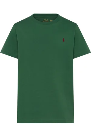 Ralph Lauren Cotton Jersey Crewneck Tee Tops T-shirts Short-sleeved Green
