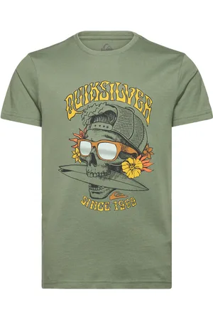 Quiksilver Qs Skull 69 Yth Tops T-shirts Short-sleeved Green