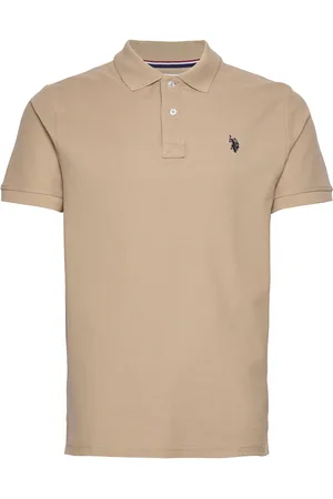 U.S. Polo Assn. Uspa Polo Alfred Men Tops Polos Short-sleeved Beige