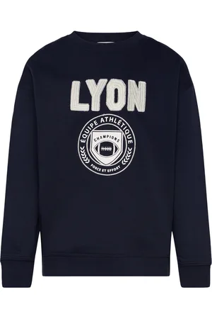 MANGO Embroidered Message Sweatshirt Tops Sweat-shirts & Hoodies Sweat-shirts Navy