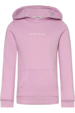 TOM TAILOR Printed Logo Hoody Tops Sweat-shirts & Hoodies Hoodies Pink