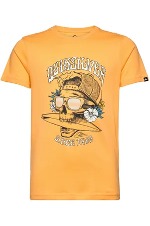 Quiksilver Qs Skull 69 Yth Tops T-shirts Short-sleeved Orange