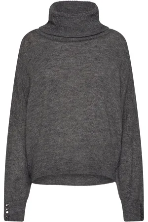 Ichi Ihkamara Rn2 Tops Knitwear Turtleneck Grey