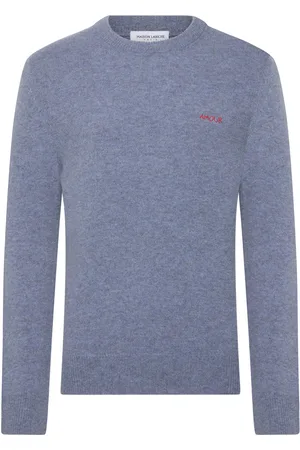 Maison Labiche Grand Cerf Amour Tops Knitwear Round Necks Blue