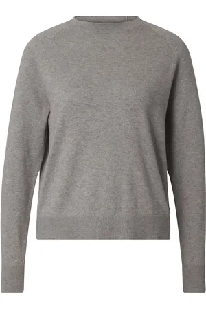 Lexington Freya Cotton/Cashmere Sweater Tops Knitwear Jumpers Grey